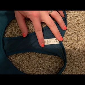 Teal under armour womens large racer back tank